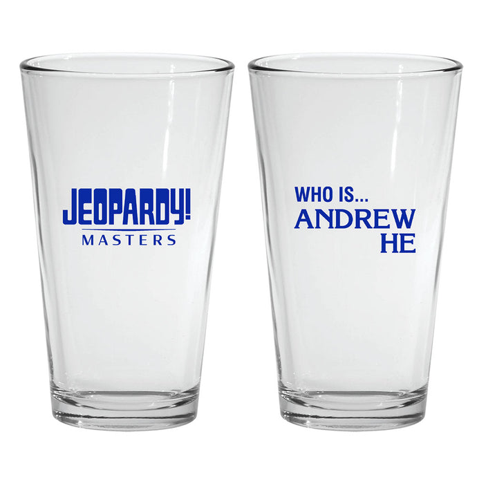Jeopardy! Masters Tournament Andrew He Pint Glass