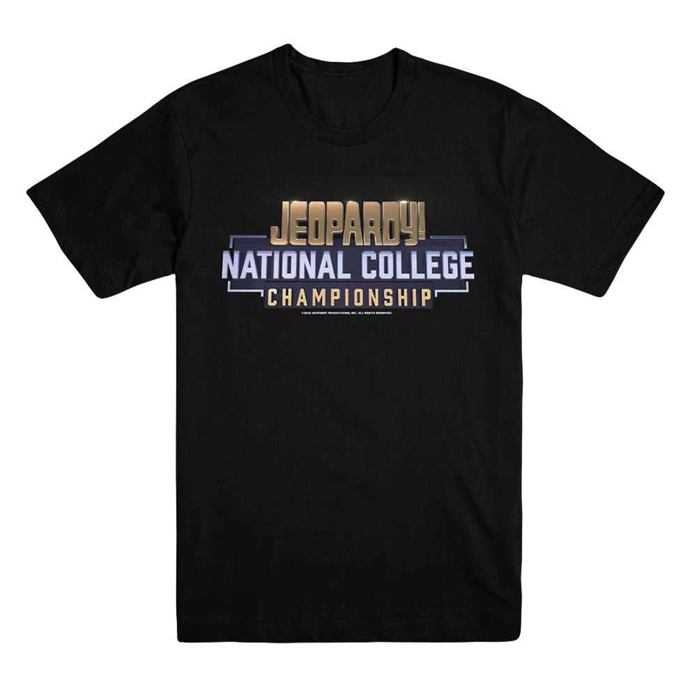 Jeopardy! College Tournament Unisex Black Tee