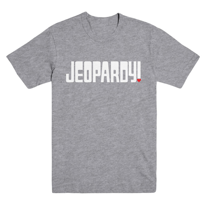 Jeopardy! Logo Valentine's Day Gray Tee