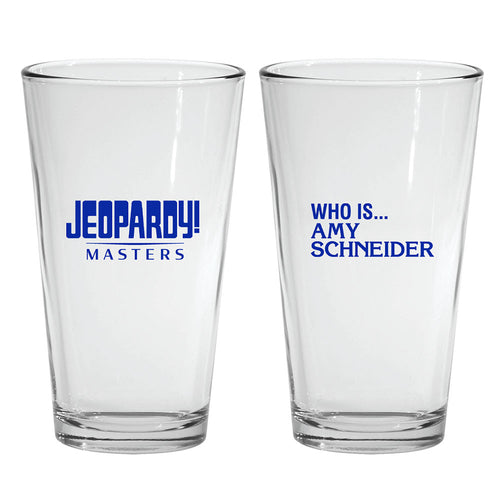 Jeopardy! Masters Tournament Amy Schneider Pint Glass