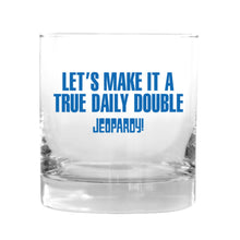 Make it a True Daily Double Blue Personalized Rocks Glass from Jeopardy!
