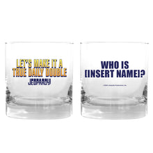 Make it a True Daily Double Yellow Personalized Rocks Glass from Jeopardy!