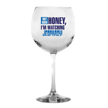Not Now Honey Personalized Wine Glass from Jeopardy!